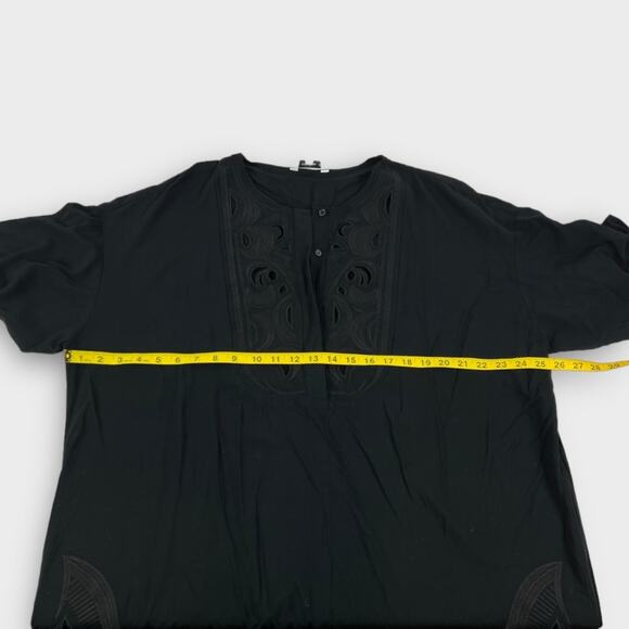 & Other Stories Embroidered Short Sleeve Shirt Dress - Picture 4 of 8